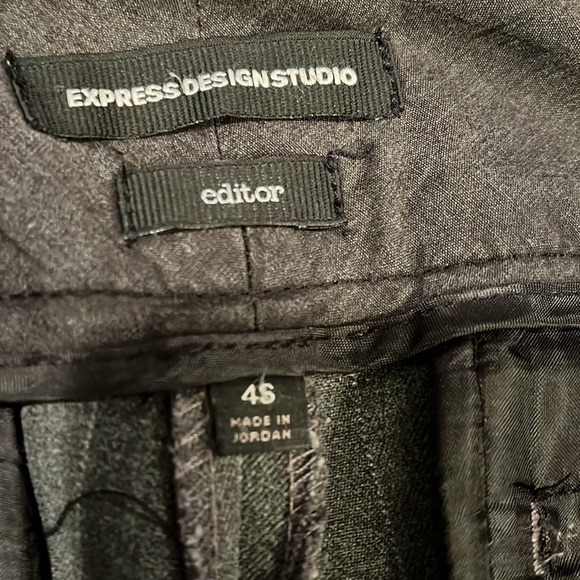 Express Pin Stripe Editor Bootcut Dress Pants - Picture 2 of 2